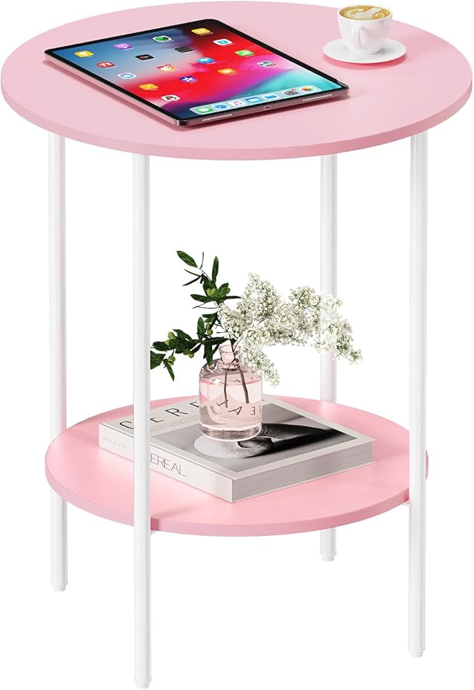 Side Table, Round End Table by CAMOAT
