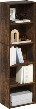 Furinno Luder 5-Tier Open Shelf Bookcase, Amber Pine by Furinno-FitsYourSpaceFitsYourBudget