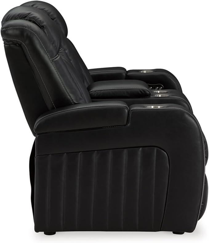 Signature Design by Ashley Caveman Den Modern Faux Leather Power Reclining - Image 5