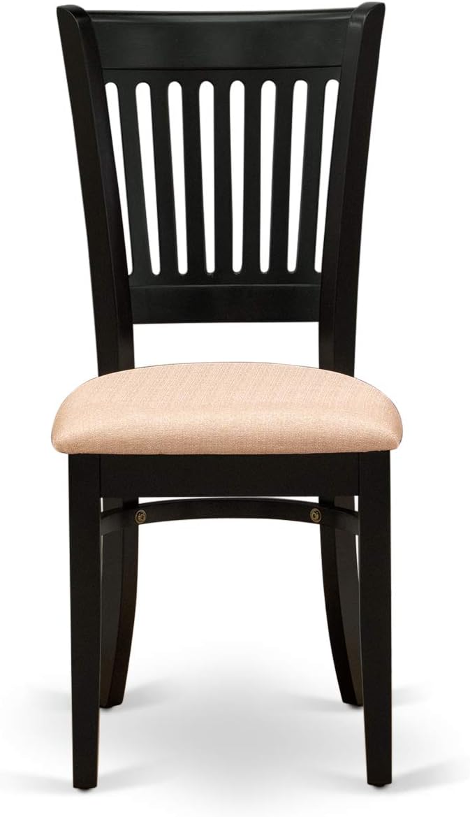 East West Furniture DLVA5-BLK-C 5 Piece Dining Table Set - Image 6