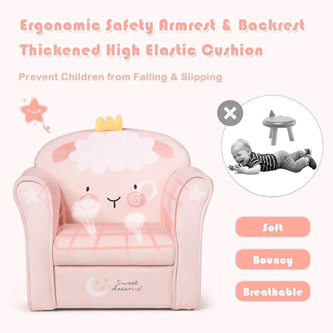 Costzon Kids Couch, Children's Sofa Armrest Chair - Image 8