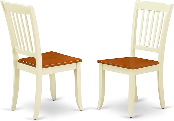 East West Furniture DODA7-BMK-W 7 Piece Dining Table Set Consist of a Rectangle - Image 4
