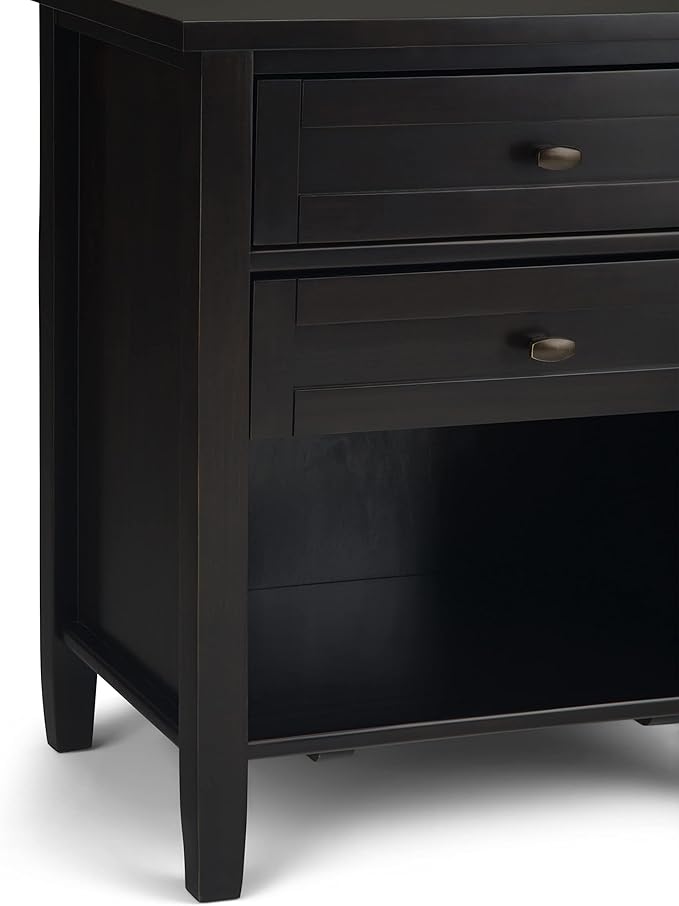 SIMPLIHOME Warm Shaker SOLID WOOD 24 Inch Wide Transitional Bedside Nightstand - Image 9