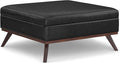 SIMPLIHOME Owen 40 inch Wide Mid Century Modern Square XL Coffee Table Storage by SimpliHome