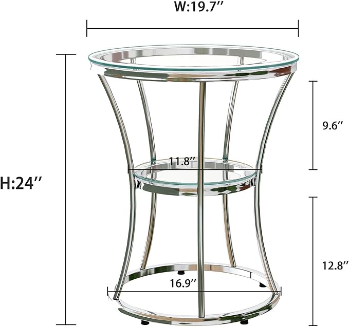 O&K FURNITURE Round End Table - Image 2