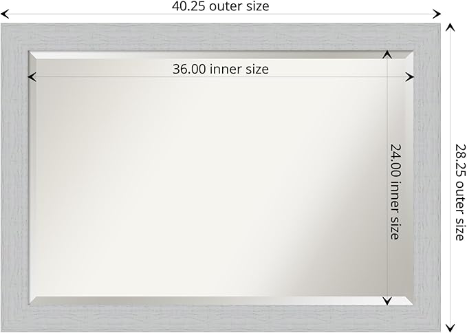 Amanti Art White Bathroom Mirror - Image 4