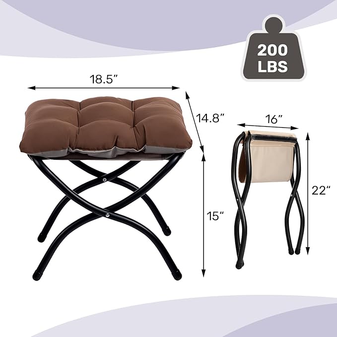 HollyHOME Fabric Lazy Chair - Image 7