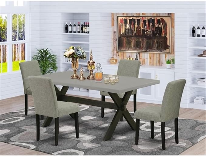East West Furniture X697AB106-5 5 Piece Kitchen Table & Chairs Set Includes a - Image 2