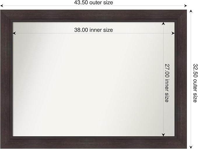 Amanti Art Brown Bathroom Mirror - Image 3