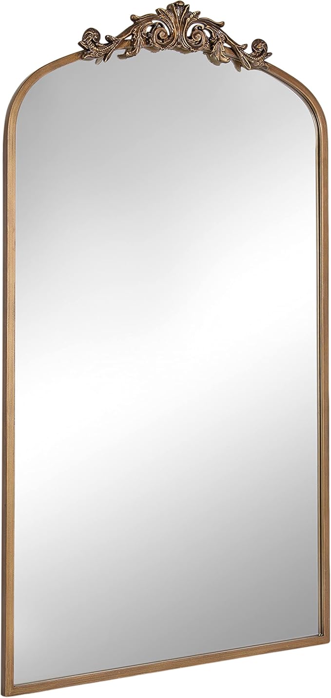 Kate and Laurel Arendahl Glam Arched Tall Panel Mirror; 24 x 42; Gold; by KateandLaurel