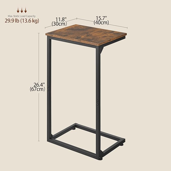 C Shape End Table, Large Surface Couch Table, C Table Sofa Side End Table - Image 3