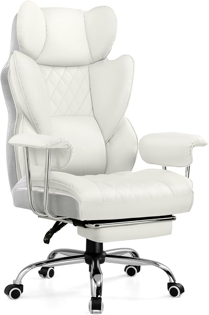 COMHOMA Big and Tall Office Chair, High Back Leather Gaming Chair by ComHoma