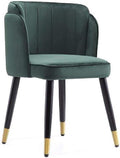 Manhattan Comfort Zephyr Modern Velvet Dining Chair, Solid Wood Frame by ManhattanComfort