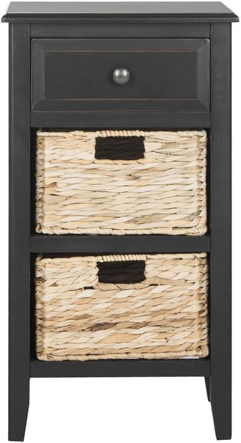 Safavieh Home Collection Everly Drawer Distressed Black 1-Drawer 2 Removable - Image 4