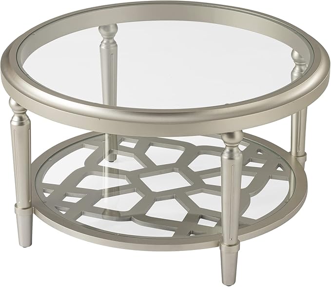COSIEST Glass Coffee Table, 2-Tier Glass Top, Simple & Modern Center Table - Image 8