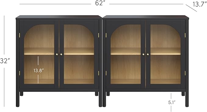 Nathan James Mason Storage Cabinet Accent Sideboard Buffet Credenza TV Stand - Image 2