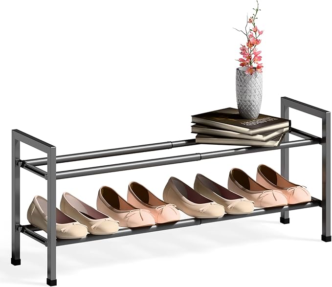 Bumusty 2-Tier Expandable Shoe Rack by Bumusty