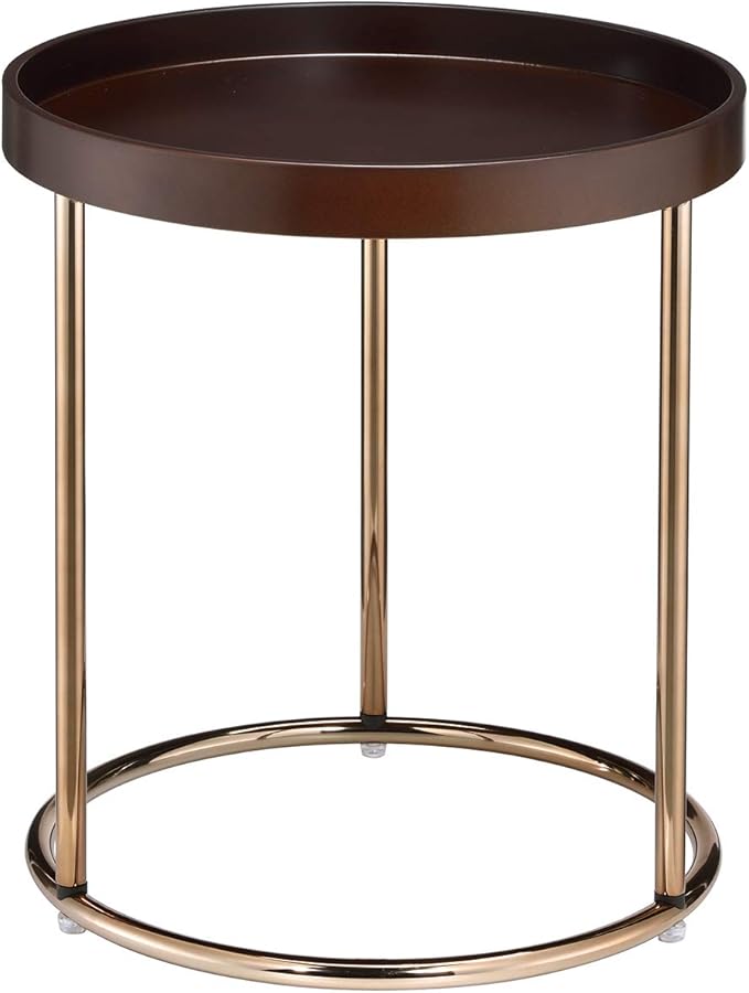 Genoa Round Tray Table with Metal Frame - Image 2