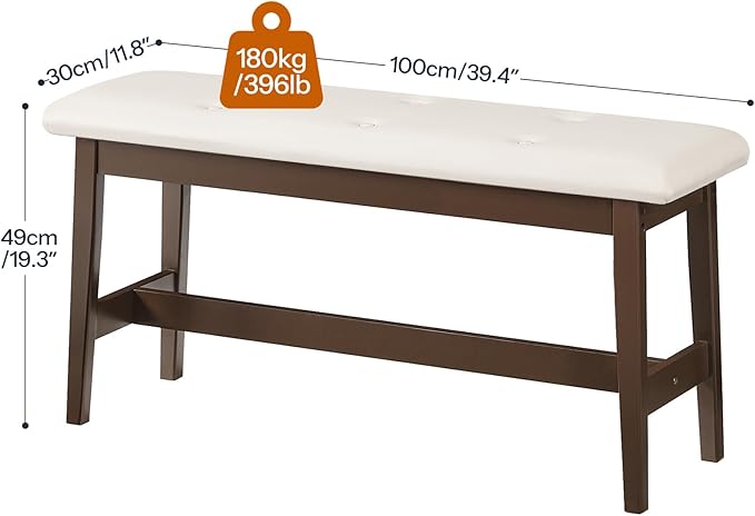 HOOBRO Dining Bench, Bamboo Dining Room Bench - Image 3