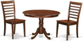 East West Furniture HLML3-MAH-W 3 Piece Dinette Set by EastWestFurniture