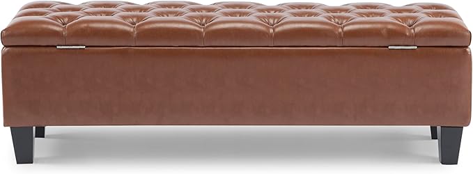 Christopher Knight Home Ottilie Faux Leather Storage Ottoman Bench, Wooden - Image 9