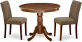 East West Furniture ANAB3-MAH-18 3 Piece Modern Dining Table Set Contains a by EastWestFurniture