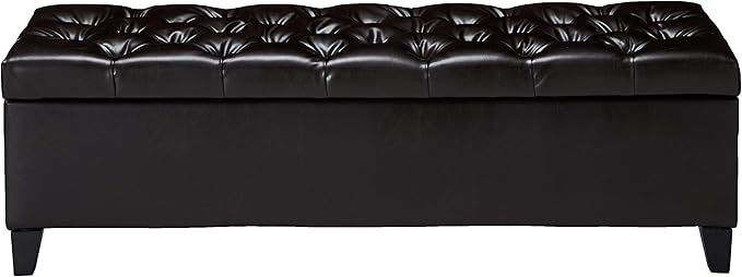 Christopher Knight Home Ottilie Leather Storage Ottoman - Image 4