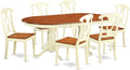 East West Furniture PLKE7-WHI-W 7 Piece Modern Dining Table Set Consist of an by EastWestFurniture