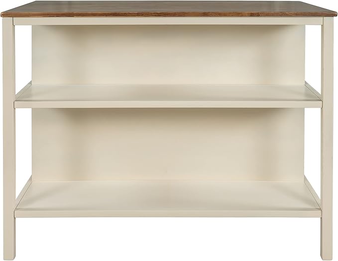 Ball & Cast 45" Solid Wood Rustic Stationary Kitchen Island, - Image 8