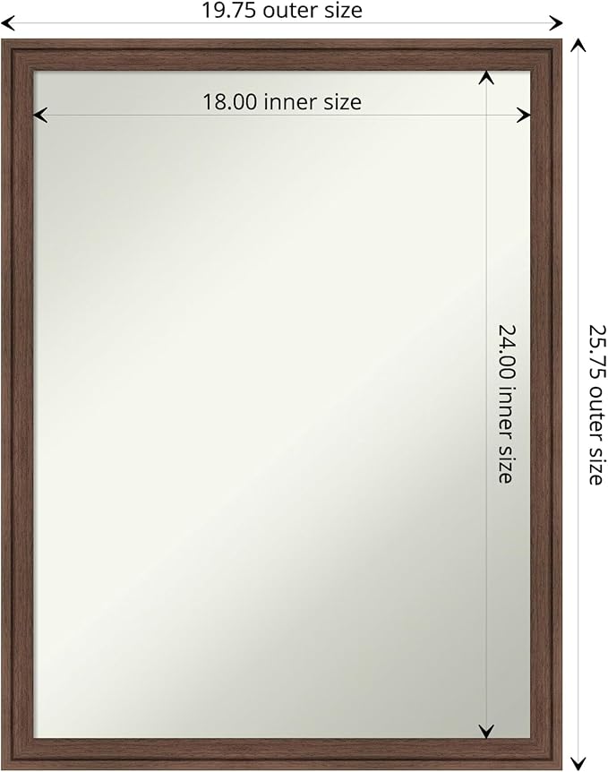 Amanti Art Brown Bathroom Mirror - Image 4