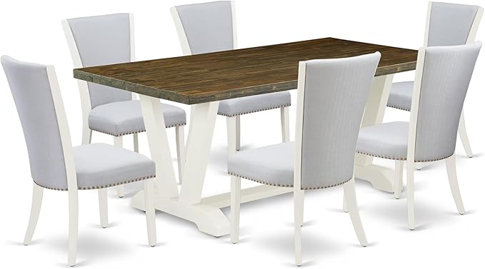 East West Furniture V077VE005-7 7 Piece Dining Room Furniture Set Consist of a by EastWestFurniture