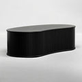 NTC Ripple Coffee Table, Modern Oval Wooden Center Table by NTC