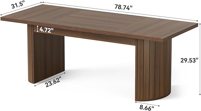 1Easylife 78.74 Inches Long Dining Table - Image 6