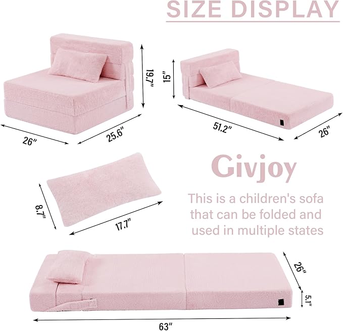 Folding Sofa Bed Floor Mattress - Image 3