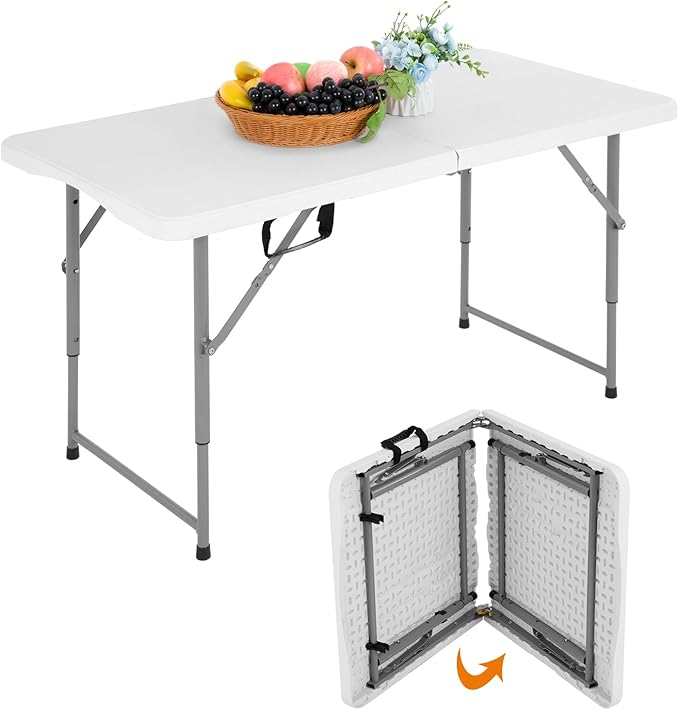 BestOffice Camping Folding 4 Foot Plastic Table by BestOffice