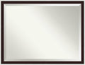 Amanti Art Wall Mirror 33x43 Maya Espresso Silver Rectangle Bathroom Mirror by AmantiArt