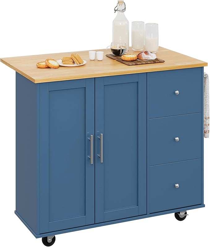 Shintenchi Rolling Kitchen Island Cart - Image 7