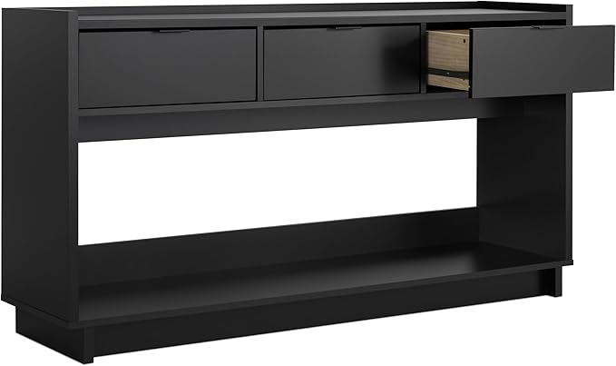 Prepac Black Simply Modern Entryway Table, Narrow Console Table - Image 13