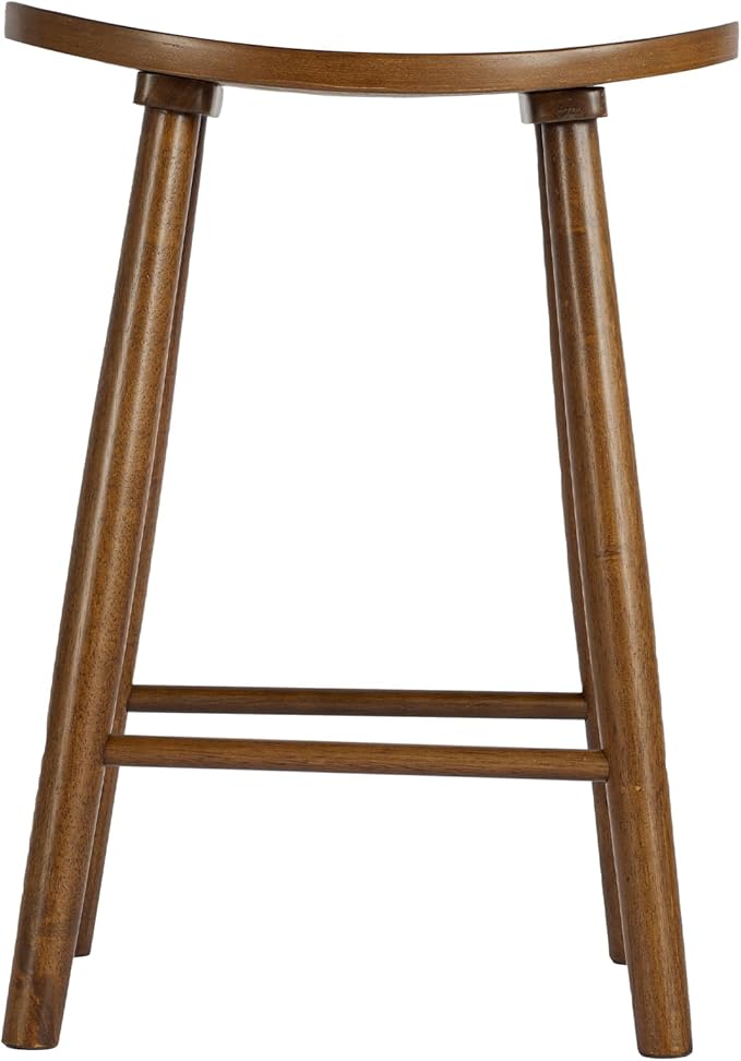 Nora 25" Counter Height Bar Stool, Backless Wooden Stool - Image 3