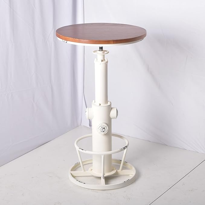 Topower Industrial Bar Table 38.58-48.43" Adjustable Pub Table Kitchen Dining - Image 3