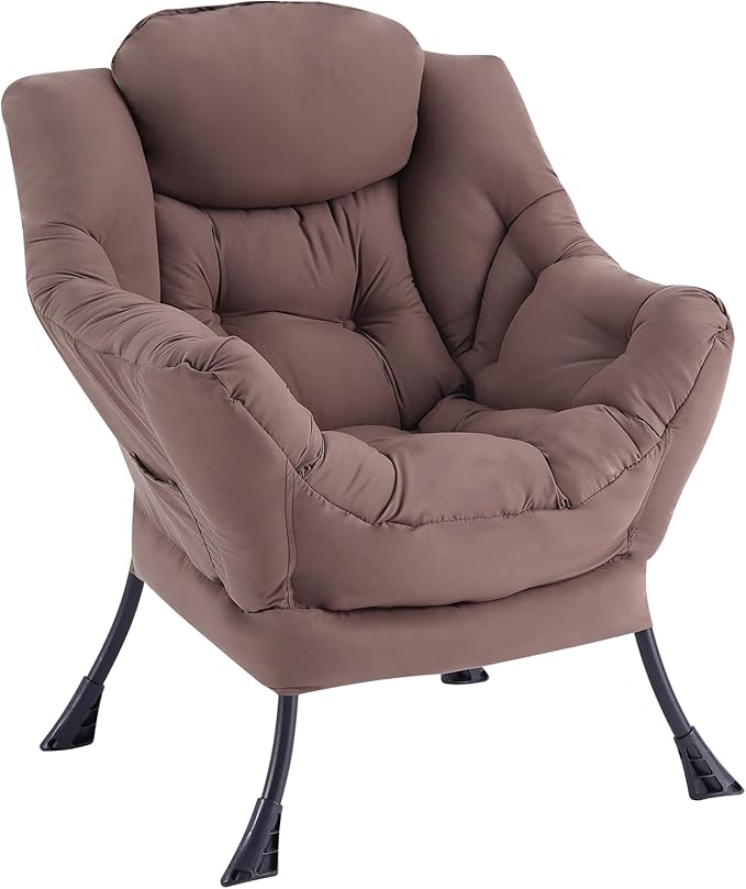 LITA Lazy Chair with Ottoman, Modern Accent Leisure Upholstered Sofa, by LITA