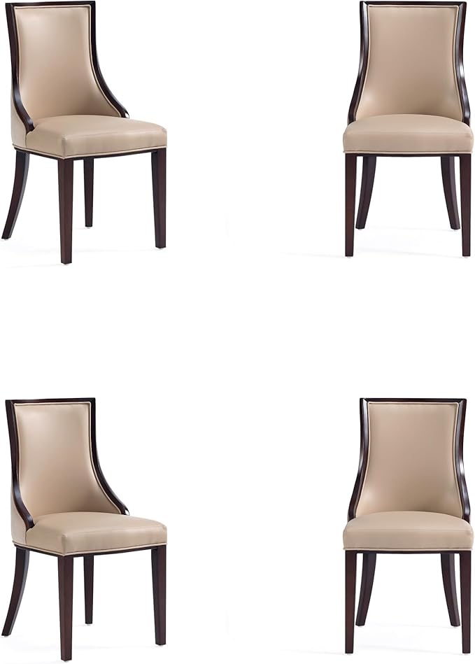 Manhattan Comfort Grand Avenue Faux Leather Dining Chairs, Parsons Accent by ManhattanComfort