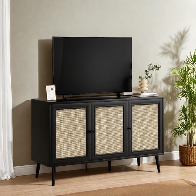 Rattan Entryway Table, Entertainment Center - Image 6