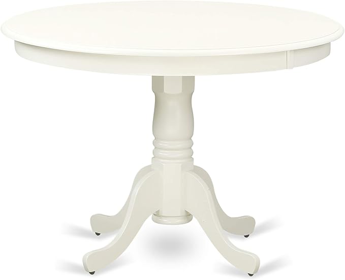 East West Furniture HLIP5-LWH-C 5 Piece Dining Set Includes a Round Dining Room - Image 3