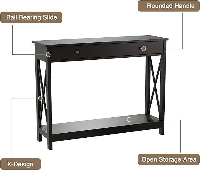 Treocho Black Console Table - Image 6