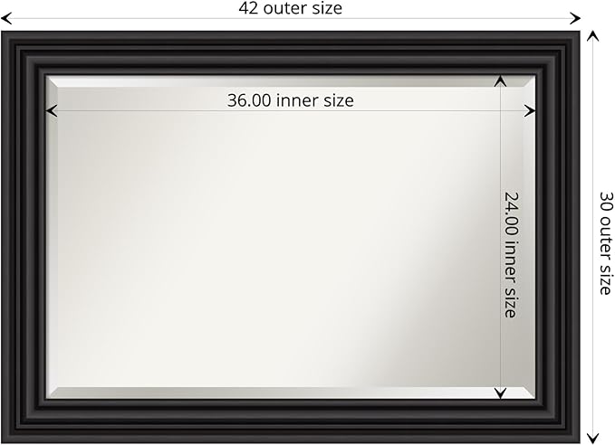 Amanti Art Black Bathroom Mirror - Image 4