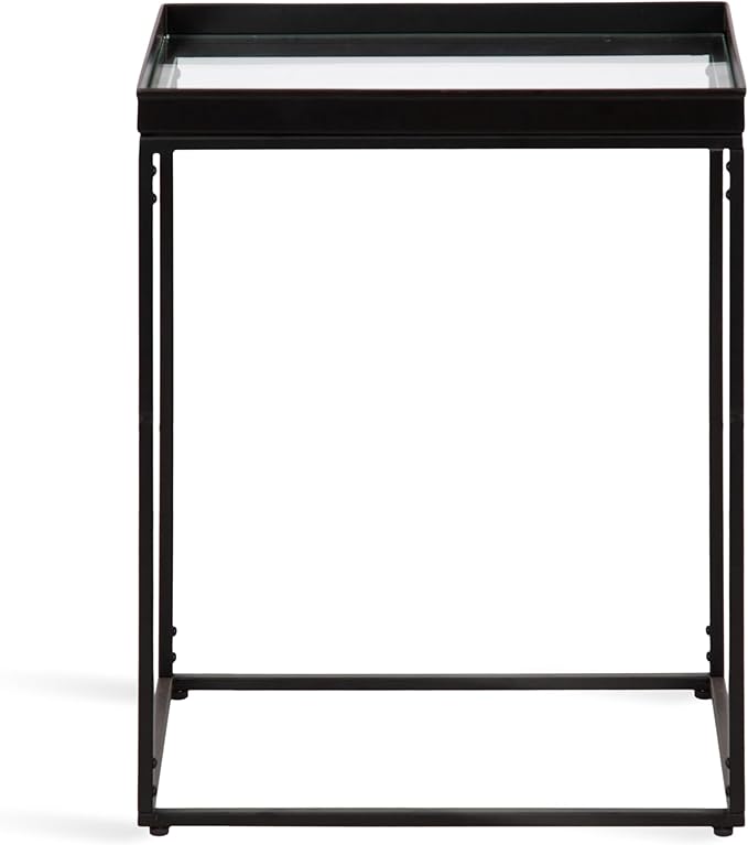 Kate and Laurel Lonsdale Modern Glass Narrow End Table; 18 x 12 x 24; Clear - Image 8