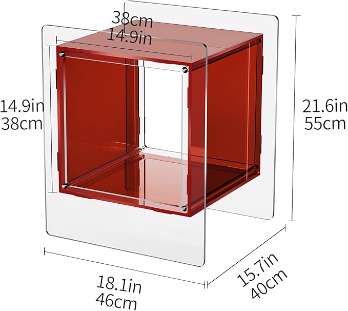 Acrylic Nightstand Colorful Bedside Table - Image 3
