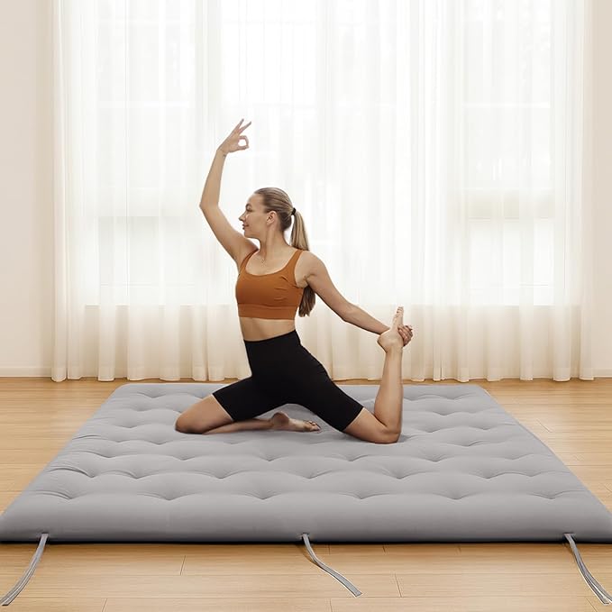 Syrinx Japanese Floor Futon Mattress, Foldable Tatami Sleeping Pad by Syrinx