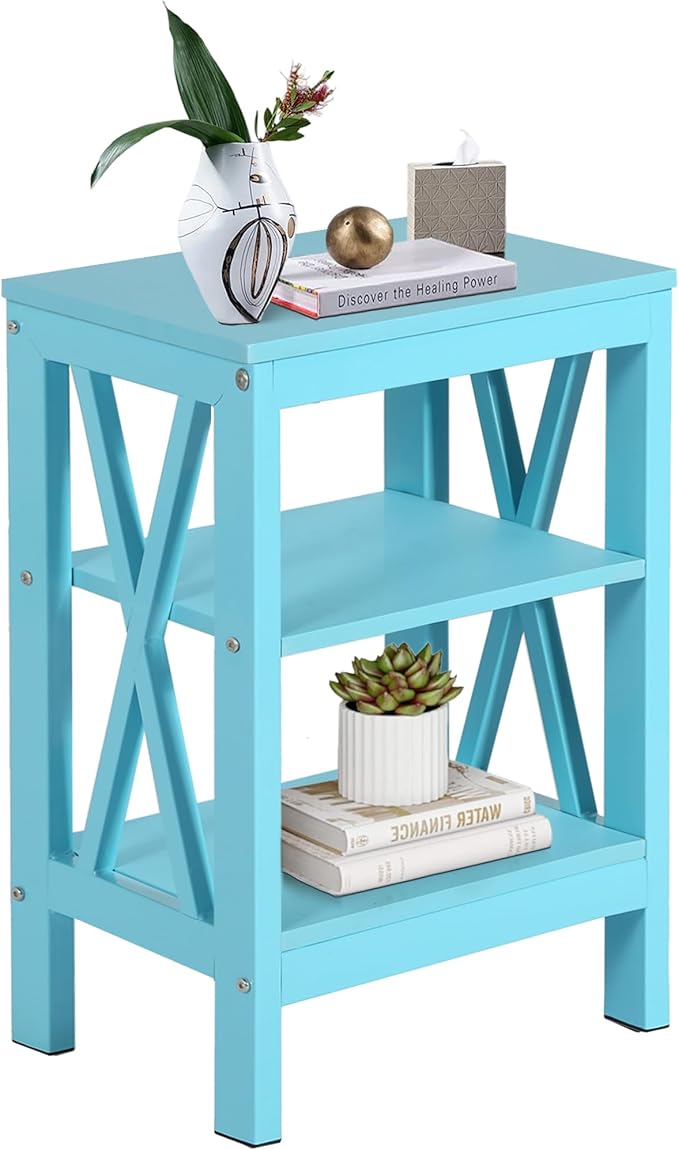 VECELO Modern Nightstands X-Design Side End Table Night Stand by VECELO